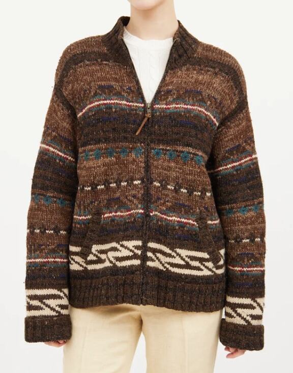 Ralph Lauren Sweaters - Women's Ralph Lauren Aztec full-zip Hand Knit Wool Cardigan XL